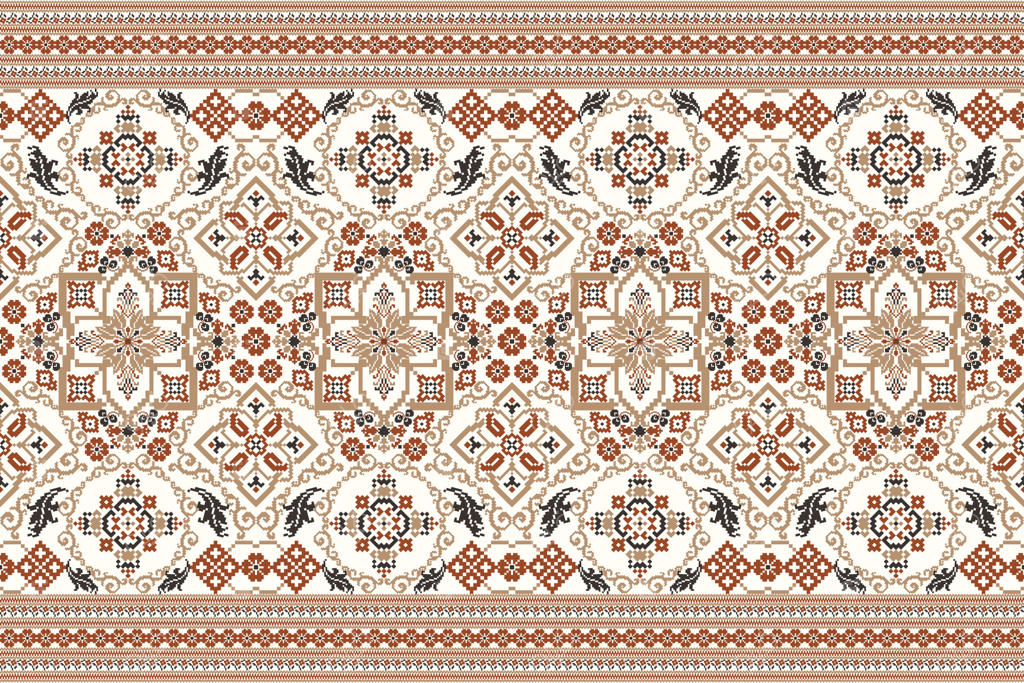 طرح هندسی اقوام شرقی بر روی زمینه سفید، پترن انتزاعی و طراحی انتزاعی برای بافت، پارچه و تزئین لباس.