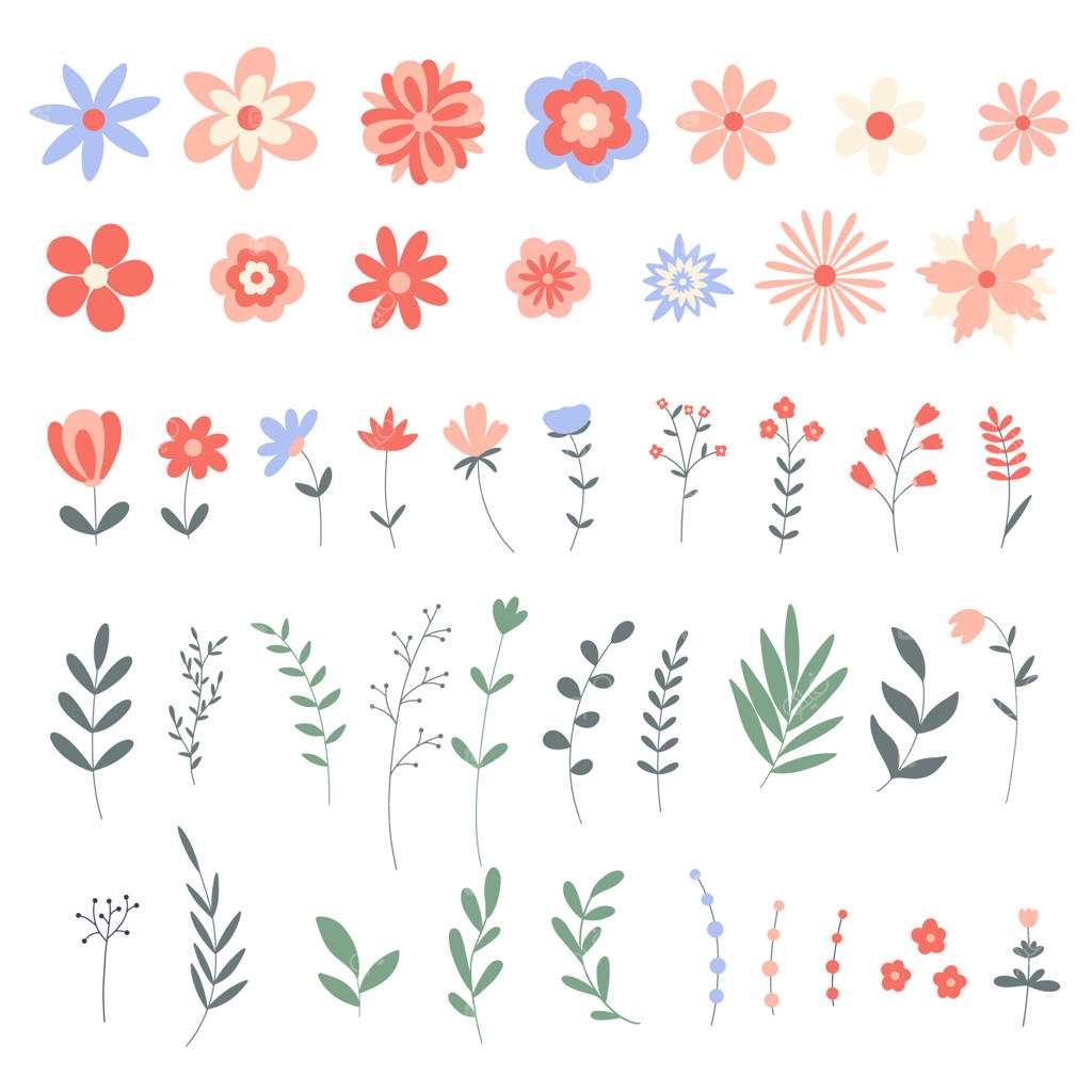 شکوفه‌های بهاری و شاخ و برگ‌های وحشی