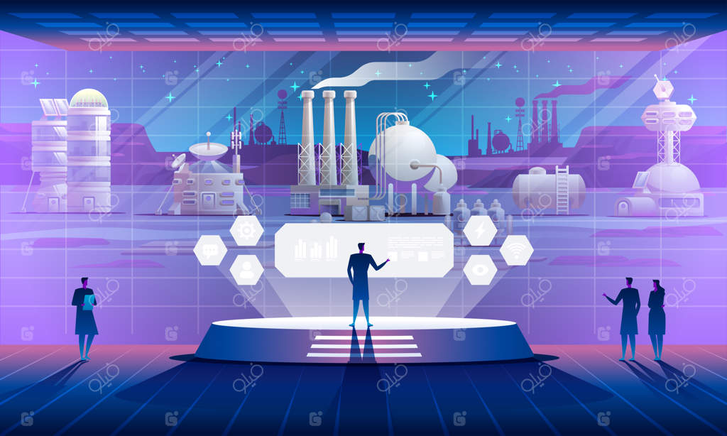 کلونیزاسیون مریخ: داخل پایگاه فضایی با نمایی از سکونتگاه مریخی.