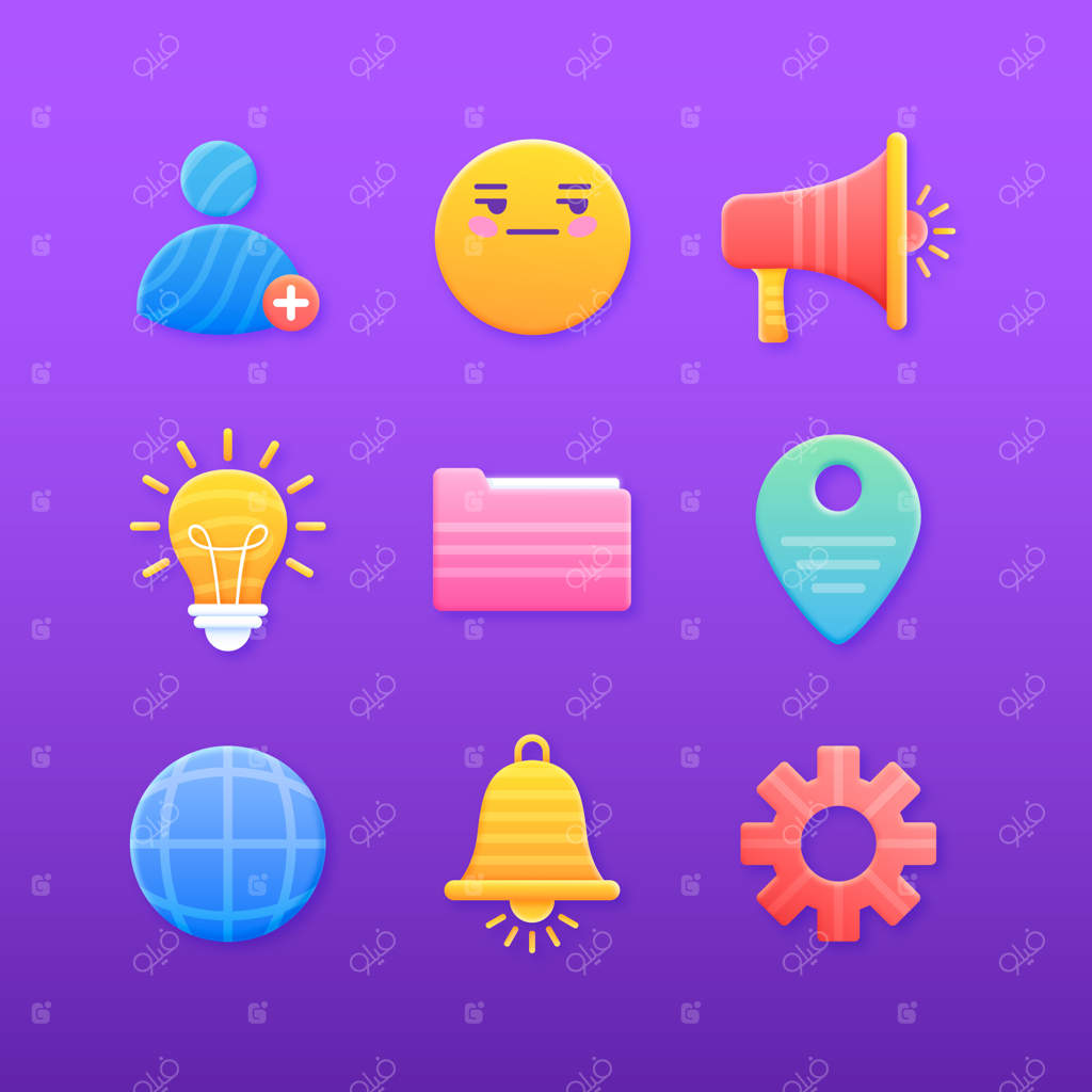 مجموعه عناصر گرادیان برای شبکه‌های اجتماعی