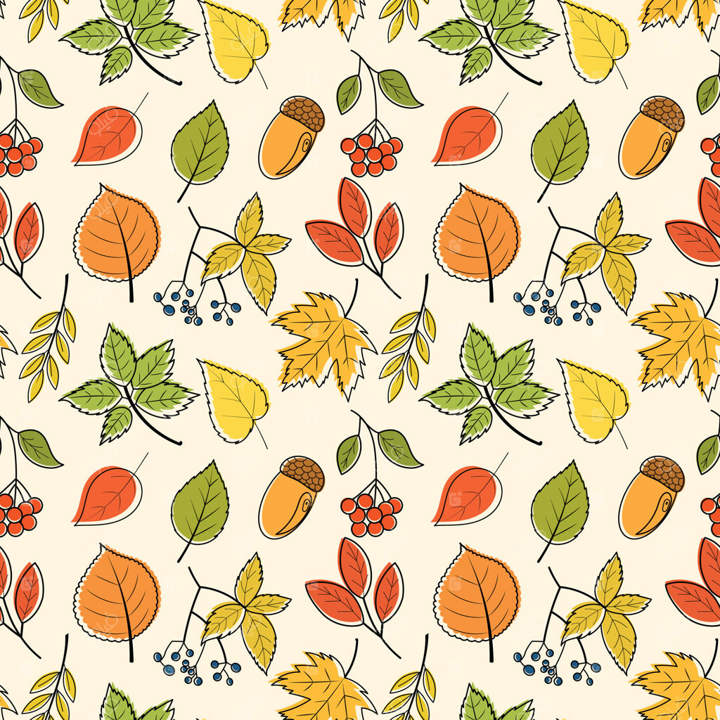 پترن برگ‌های رنگارنگ