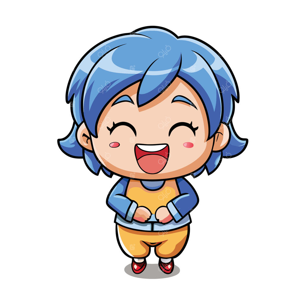 شخصیت کارتونی با رنگ آبی