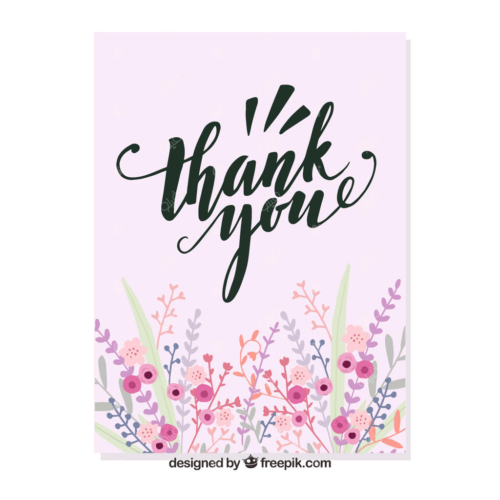 کارت تشکر با طرح گل