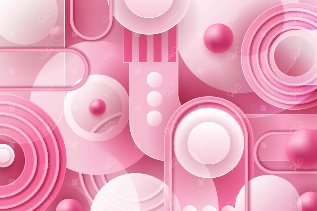 پس‌زمینه اشکال متداخل صورتی