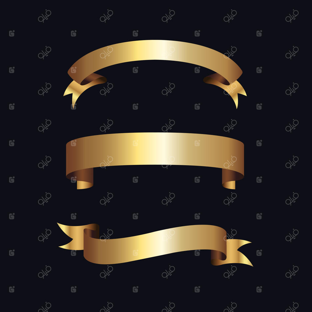 برچسب‌های طلایی با قاب طلایی روی کرم روشن