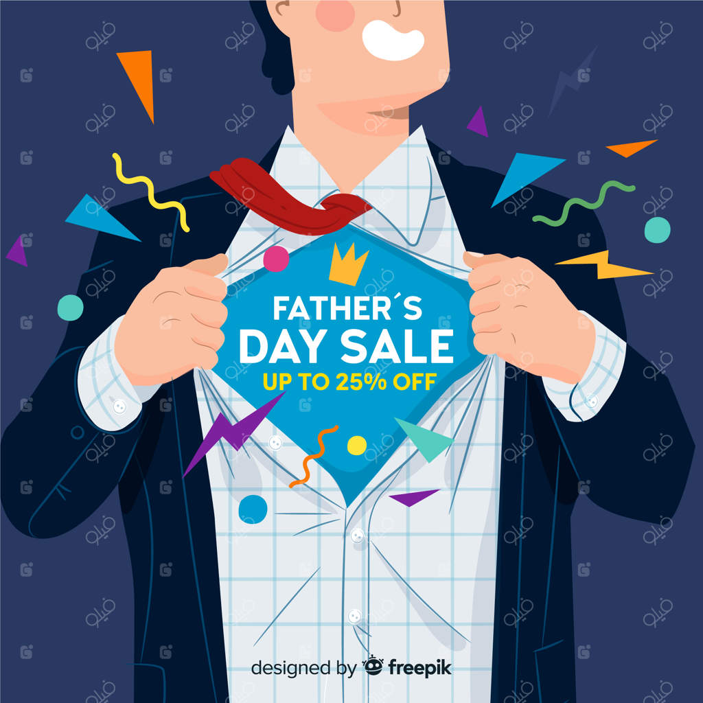 پس‌زمینه فروش ویژه روز پدر به صورت تخت