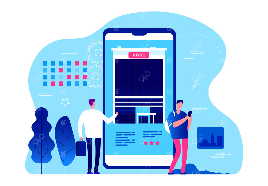 تصویرسازی اپلیکیشن رزرو هتل