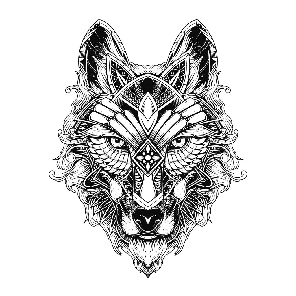 طرح گرگ: طراحی خالکوبی و تی‌شرت