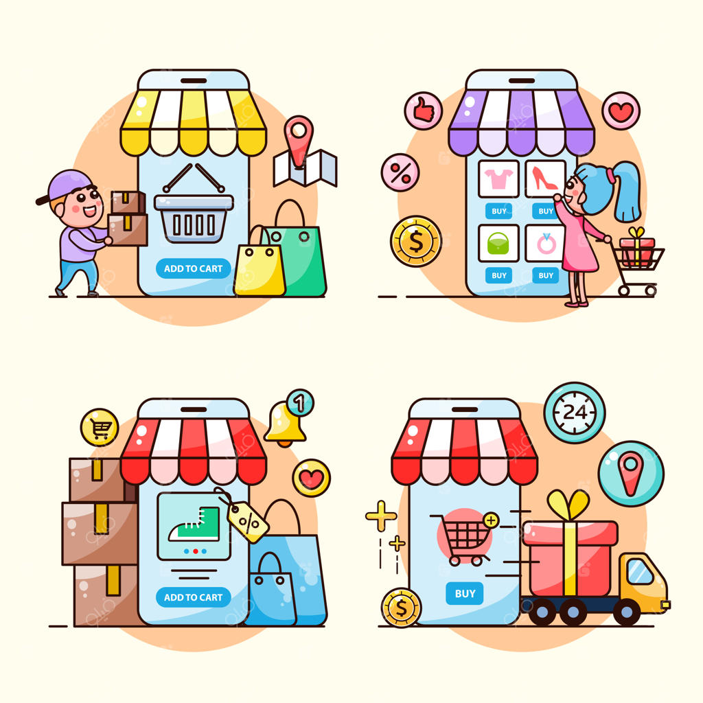 فرآیند خرید و پرداخت آنلاین با کامپیوتر، گوشی هوشمند و تبلت