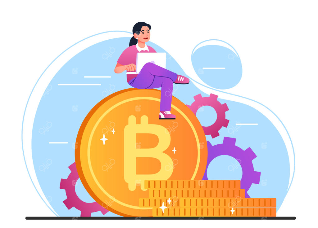 زنی با ارز دیجیتال