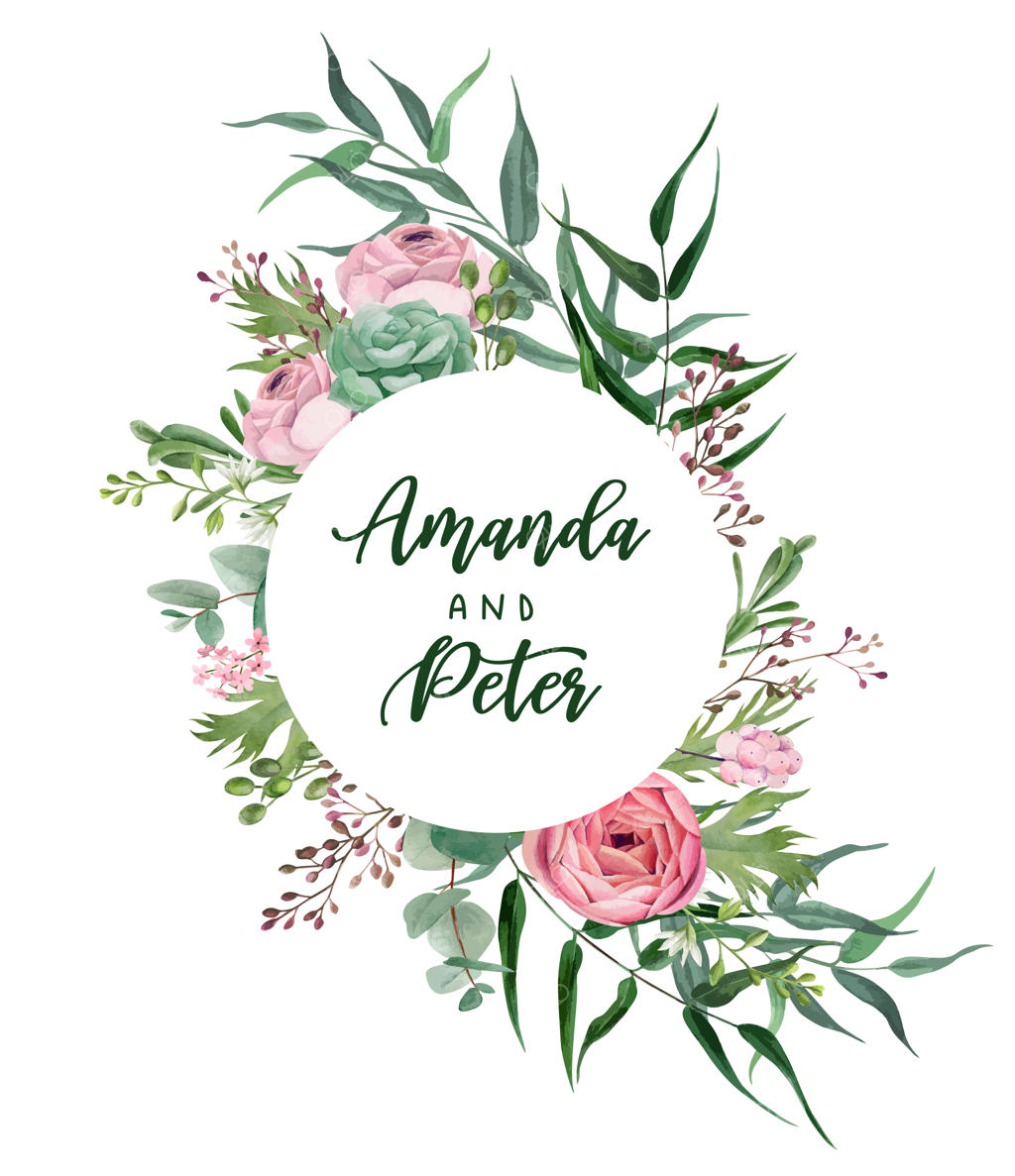 آبرنگ سبز و طرح گرد