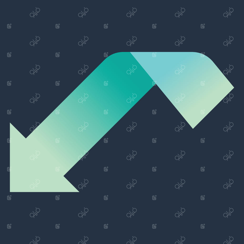 نماد فلش بر روی پس‌زمینه تیره نمایش داده می‌شود