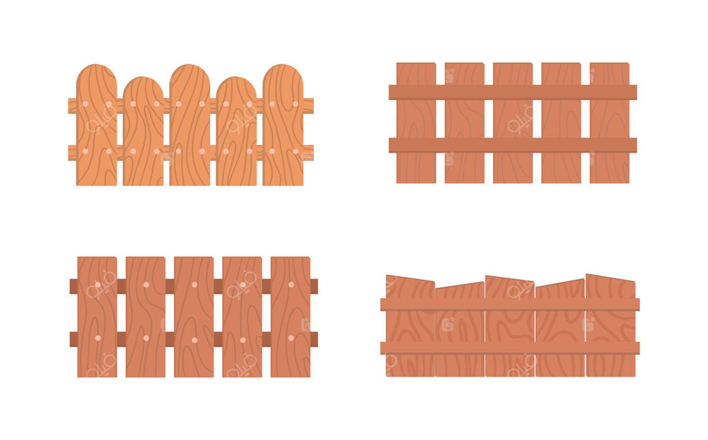 ست قلمی حصار چوبی دست‌ساز برای باغ