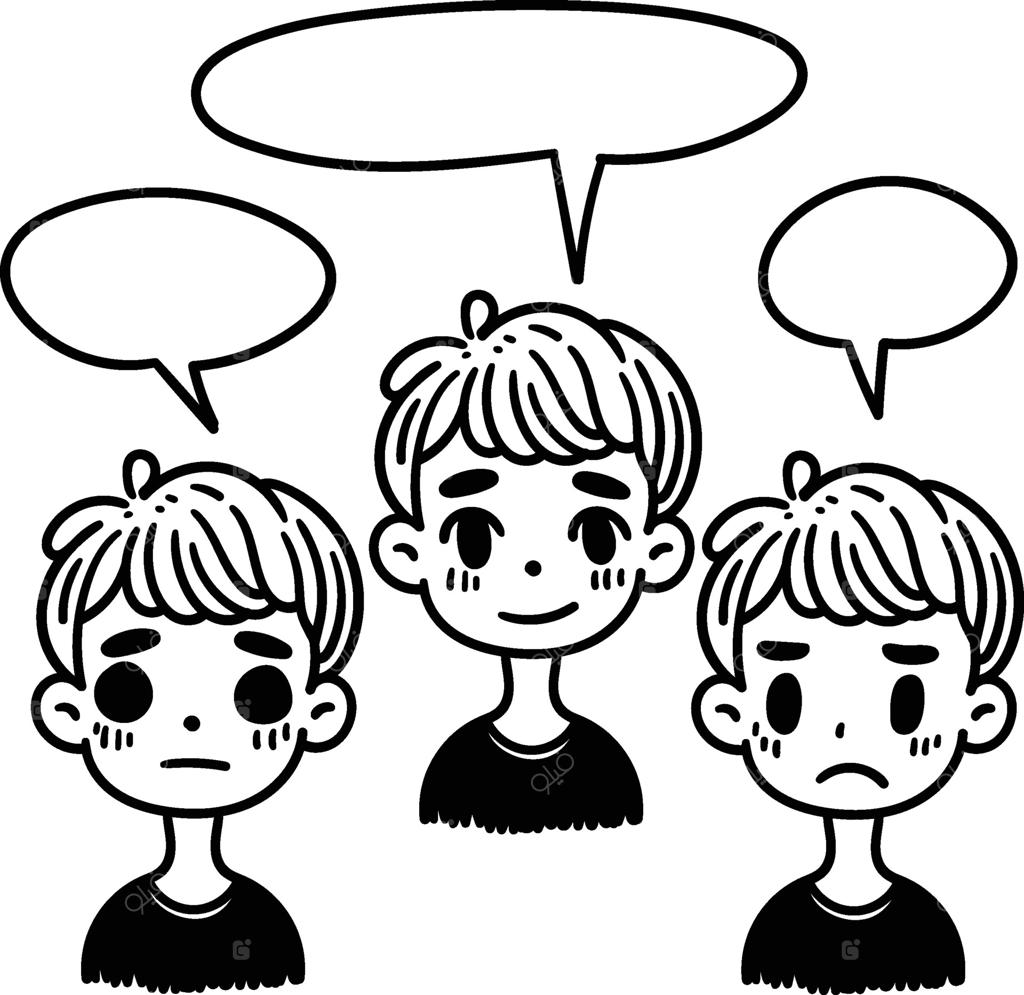 مجموعه چهره‌های طراحی‌شده با دست با احساسات مختلف، ایده‌آل برای محتوای بصری روانشناسی و آموزش
