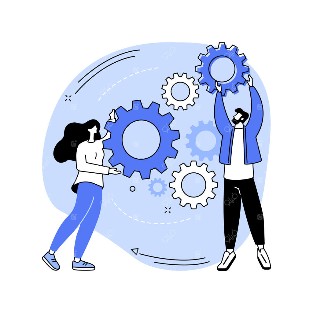 تصویرسازی انتزاعی از مفهوم همکاری