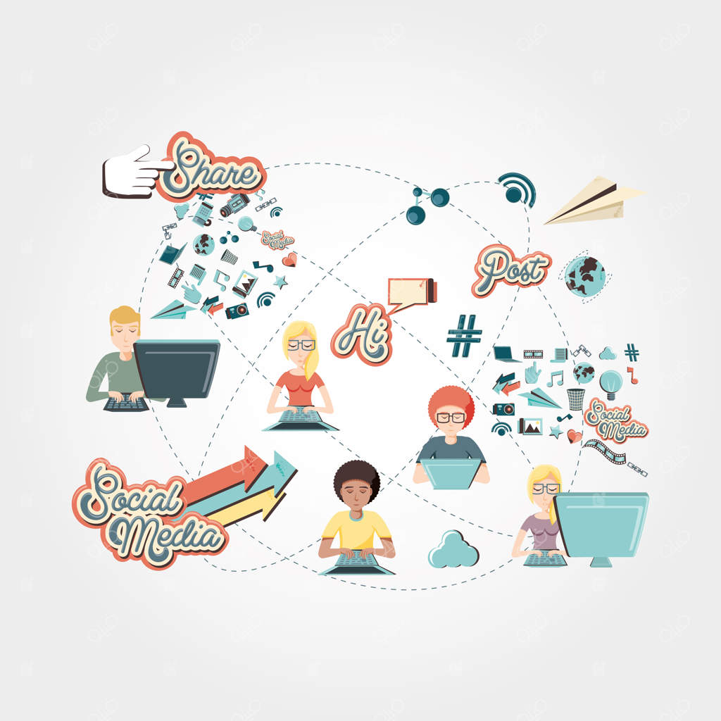 افراد جامعه با نمادهای شبکه‌های اجتماعی