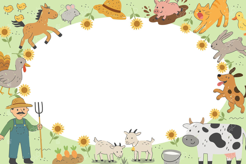 تصاویر زیبا از حیوانات مزرعه مخصوص کودکان - وکتور حرفه‌ای