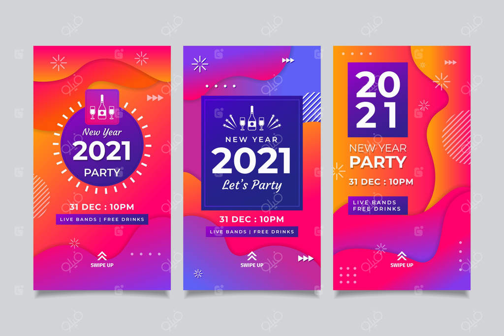 مجموعه استوری‌های اینستاگرام برای جشن سال نو ۲۰۲۱