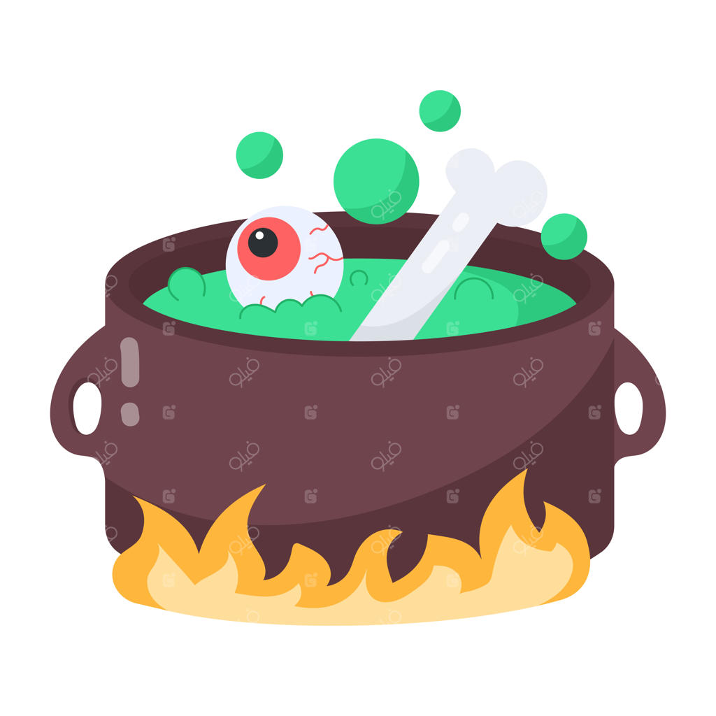 تصویرسازی هیولا در دیگ آب جوش