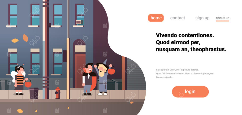 کودکان در لباس‌های هیولا، زنبور، دراکولا و جادوگر در حال راه رفتن در شهر