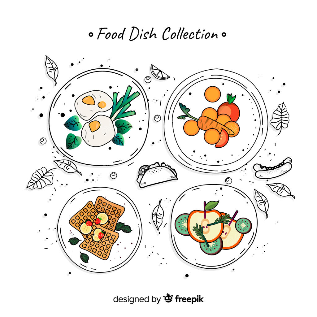 مجموعه‌ای از غذاها