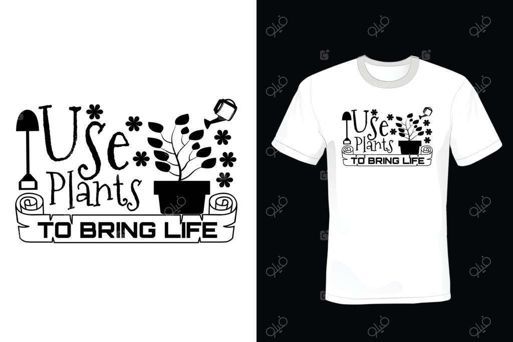 طراحی تیشرت باغچه، سبک قدیمی، تایپوگرافی حرفه‌ای وکتور
