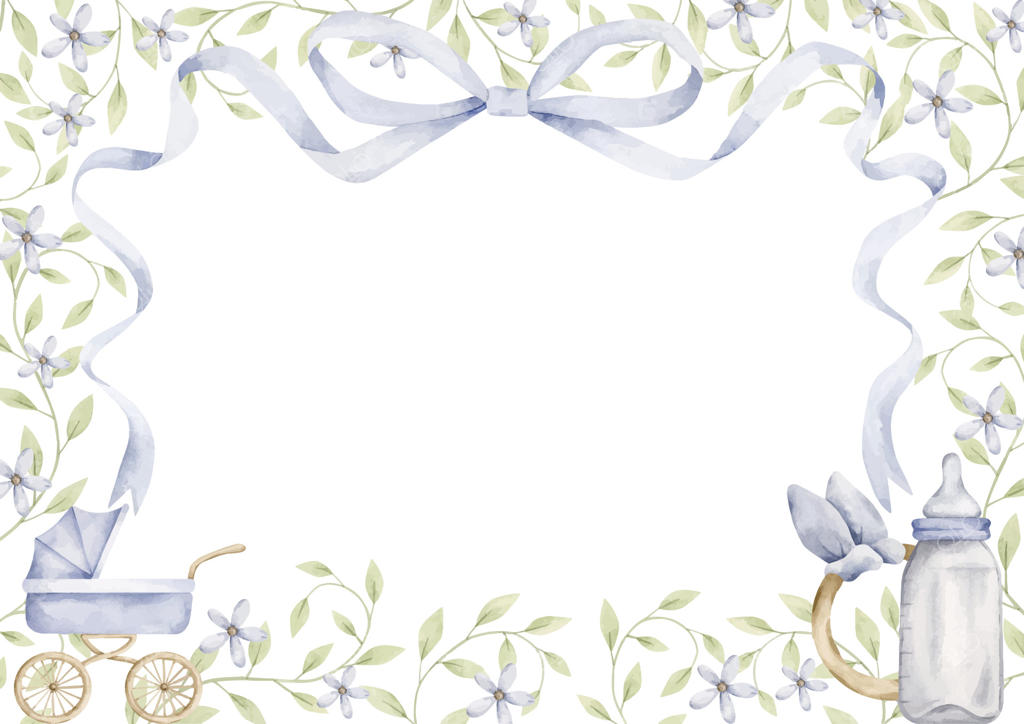 قالب جذاب دعوت‌نامه دوش نوزاد با طراحی آبرنگی به‌صورت وکتور حرفه‌ای