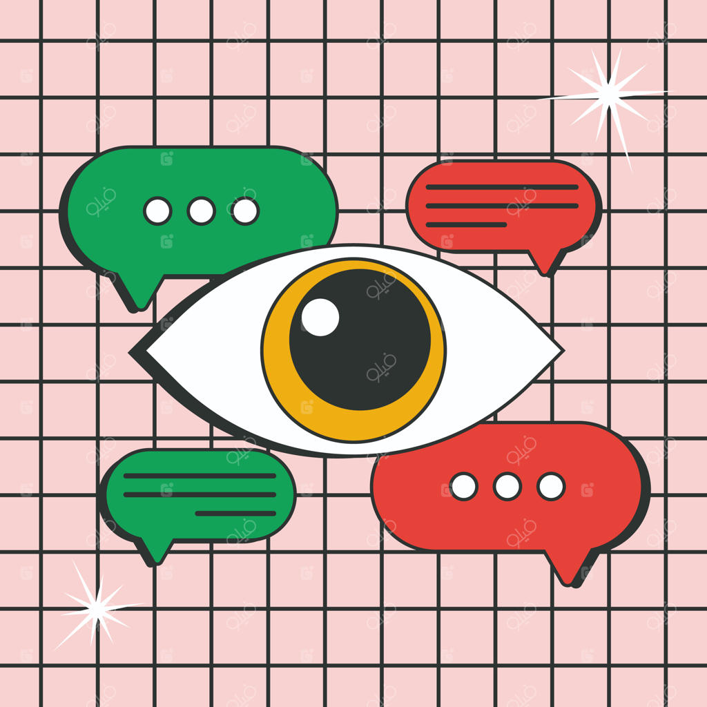 چت در پیام‌رسان‌ها: نمادها و آیکون‌های سبک ارتباطی دهه‌های ۸۰ و ۹۰ - به صورت وکتور