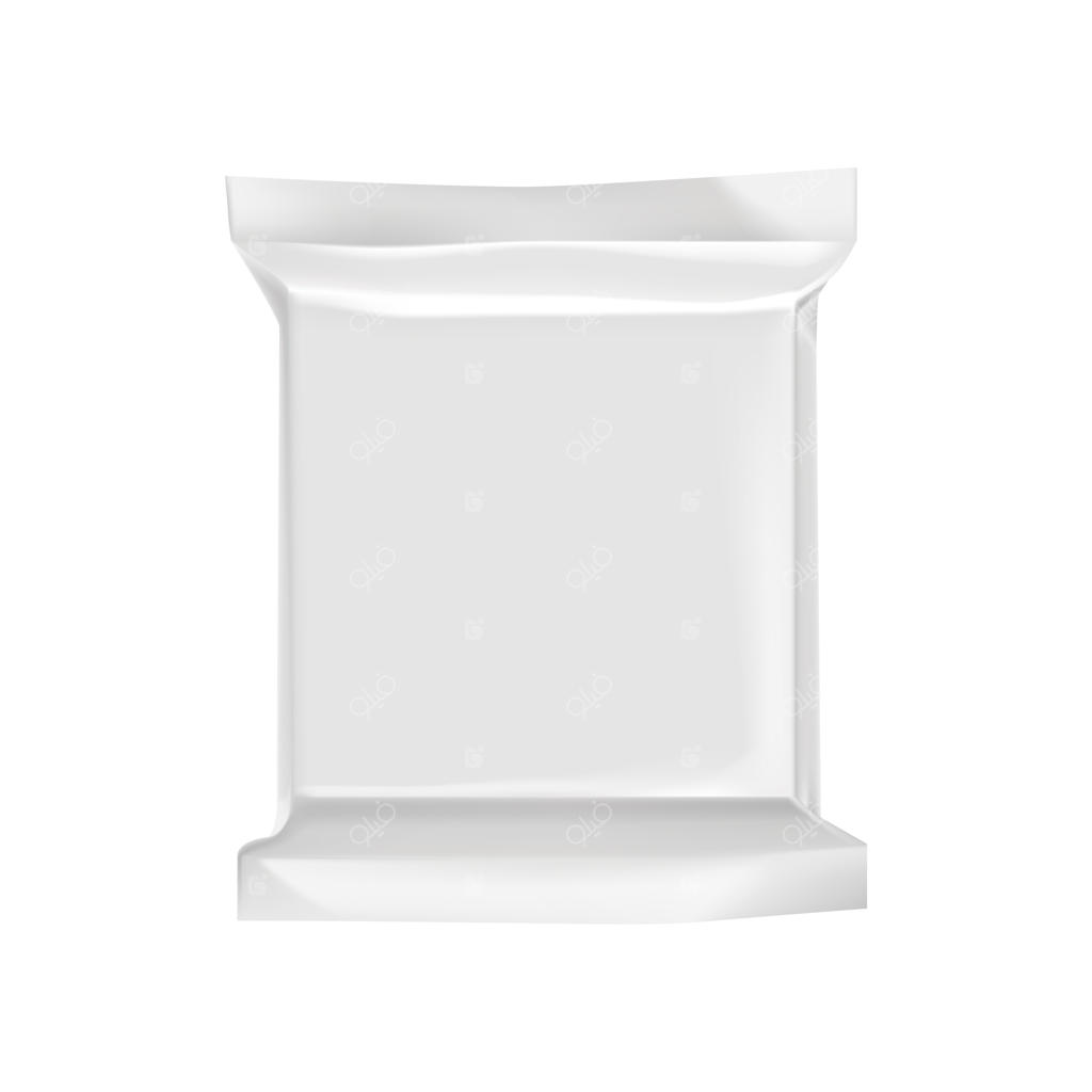 قالب بسته‌بندی ساده روی زمینه سفید.