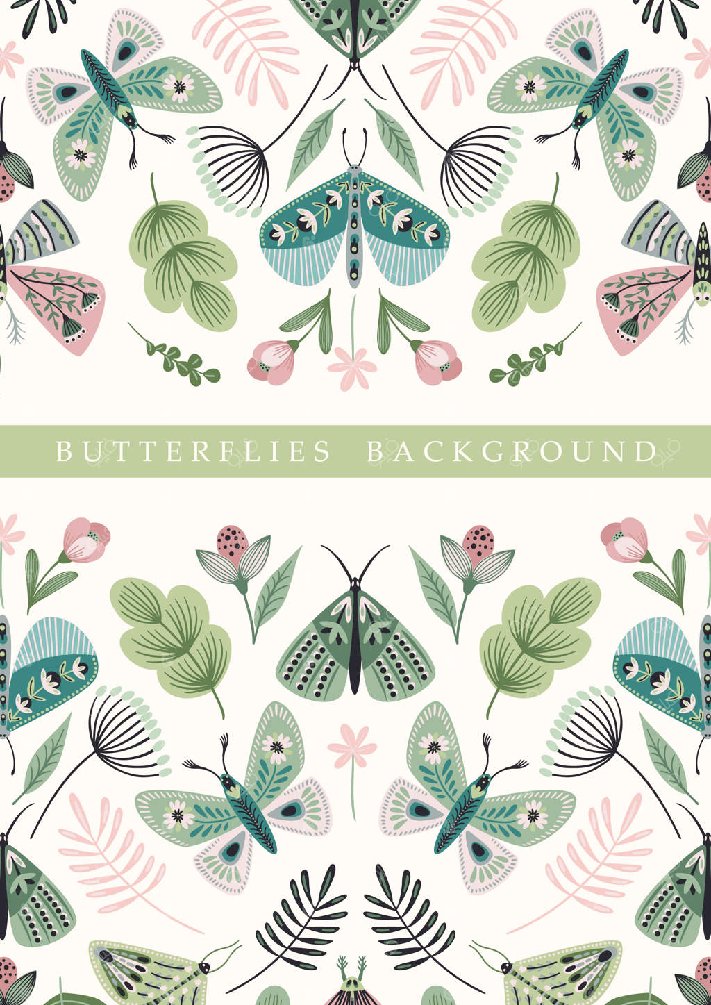 پس‌زمینه پروانه‌های وکتور - قالبی برای کارت، پوستر، بروشور، کاور، دکور خانه و غیره