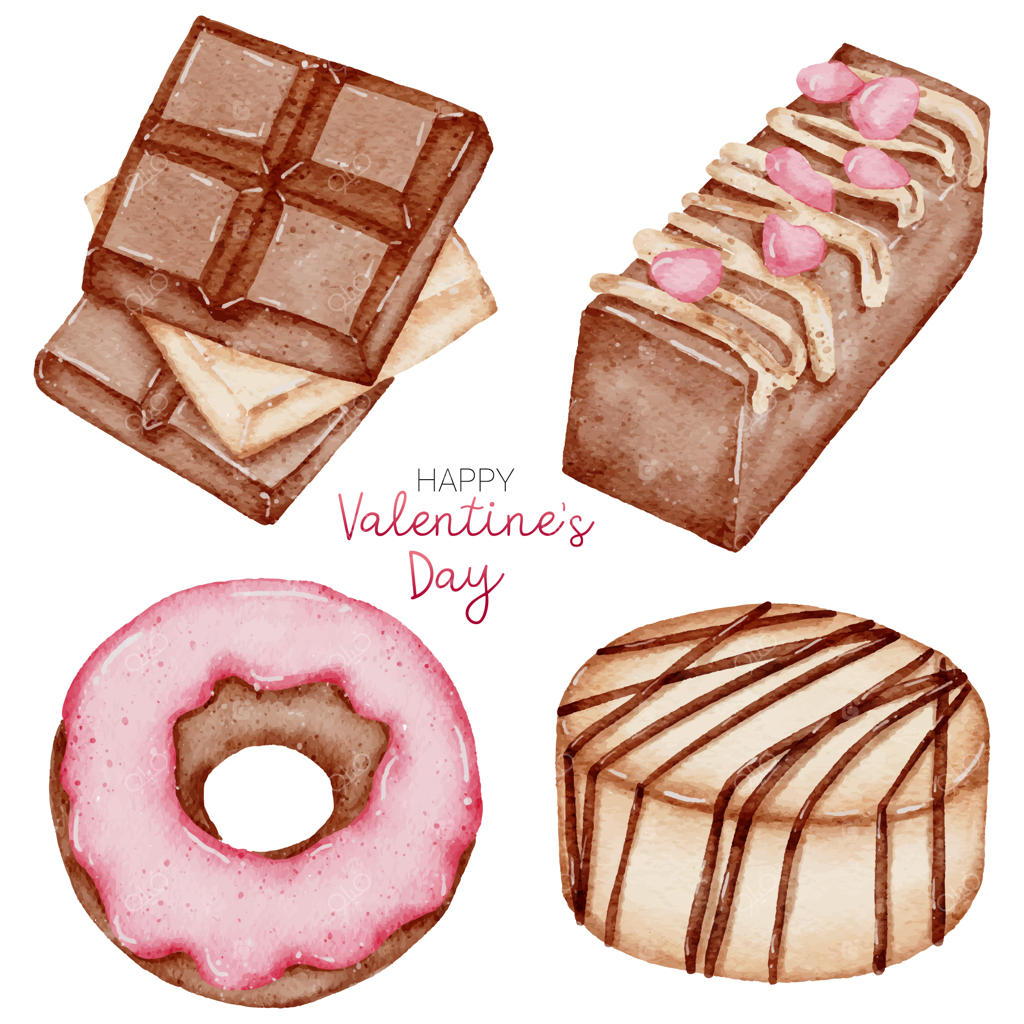 مجموعه عناصر آبرنگی ولنتاین