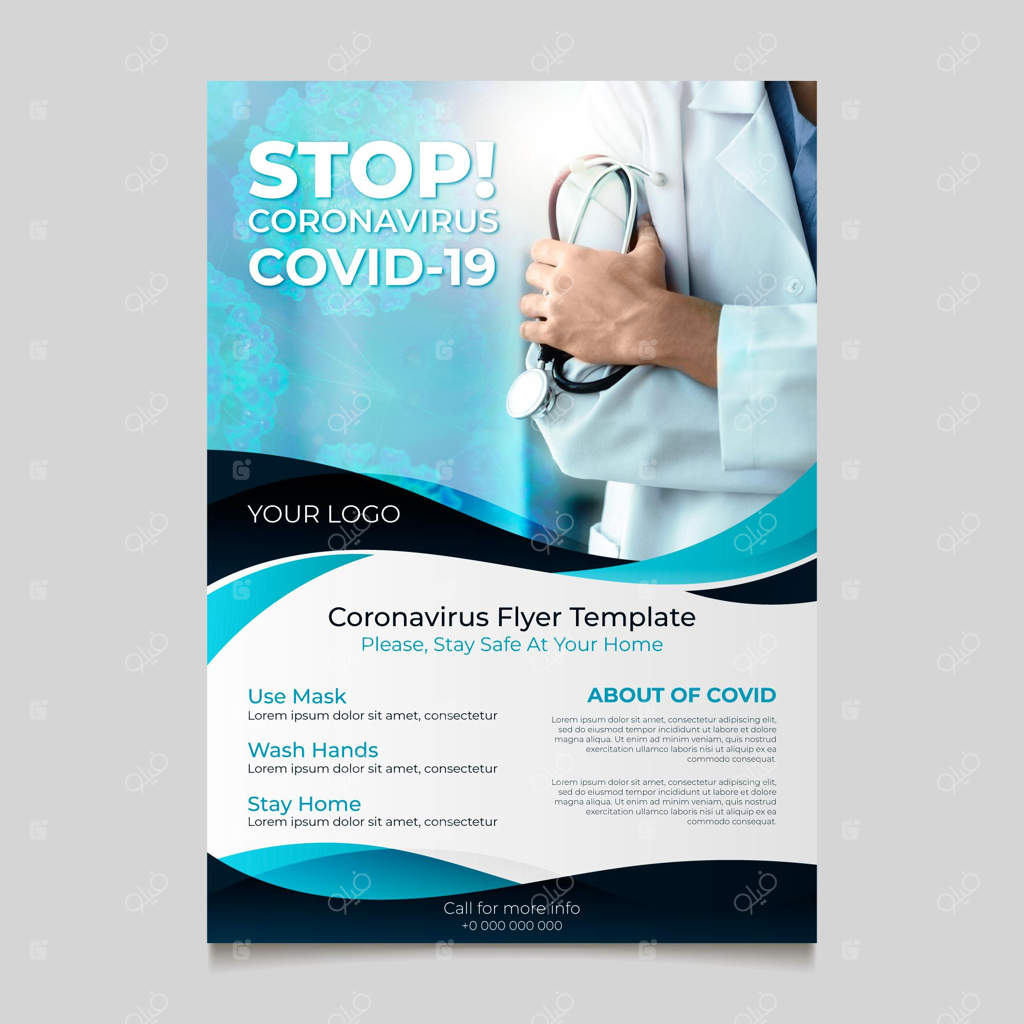 فلایر آگاهی‌بخش درباره ویروس کرونا همراه با عکس