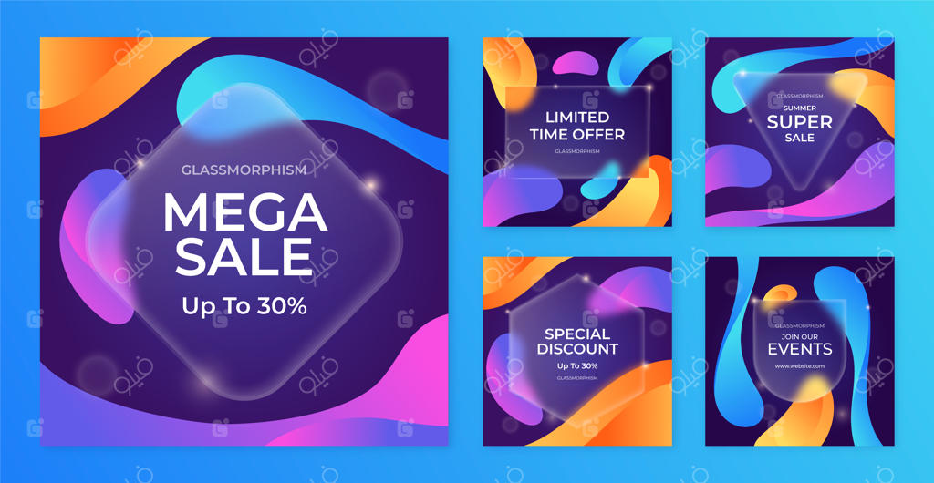 قالب دست‌ساز با افکت گلس‌مورفیسم