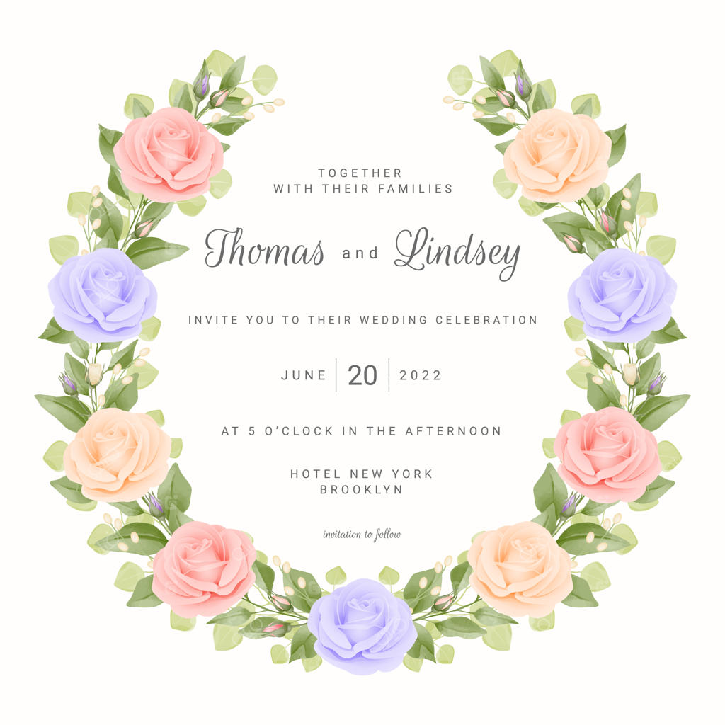 حلقه گل عروسی با گل‌های رز