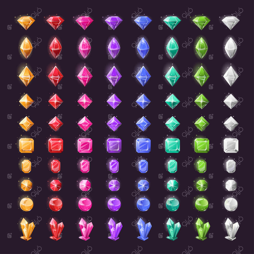 مجموعه‌ای بزرگ از سنگ‌های قیمتی.