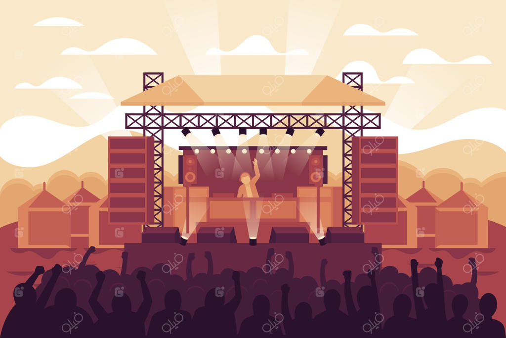 تصویر سازی کنسرت در فضای باز