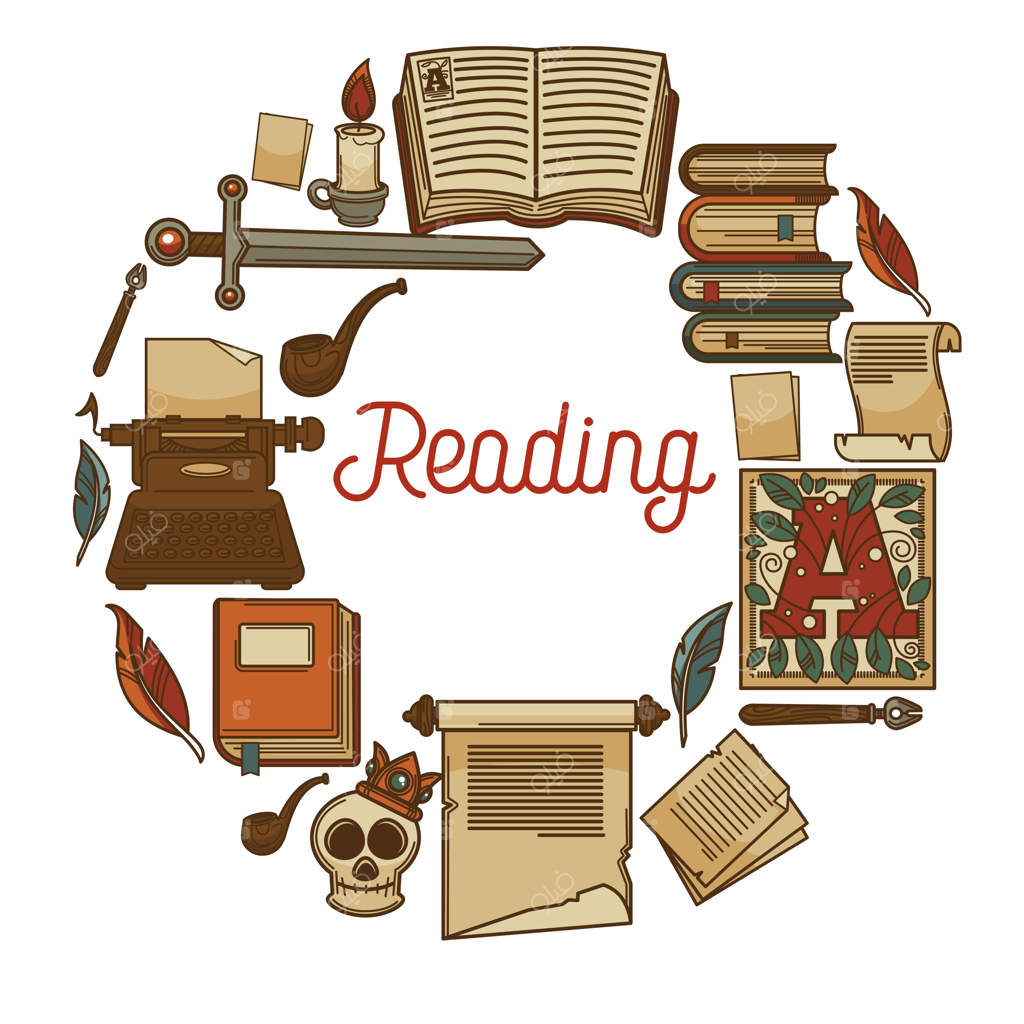 خواندن پوستر تبلیغاتی با کتاب‌های قدیمی و آثار باستانی