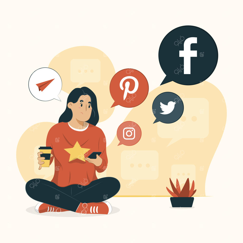 مفهوم فومو روی پس‌زمینه سفید