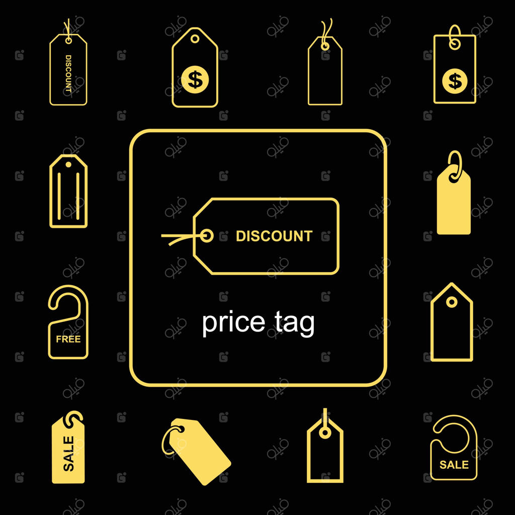 آیکون‌های کوپن تخفیف برای رویدادها، آیکون‌های وکتور