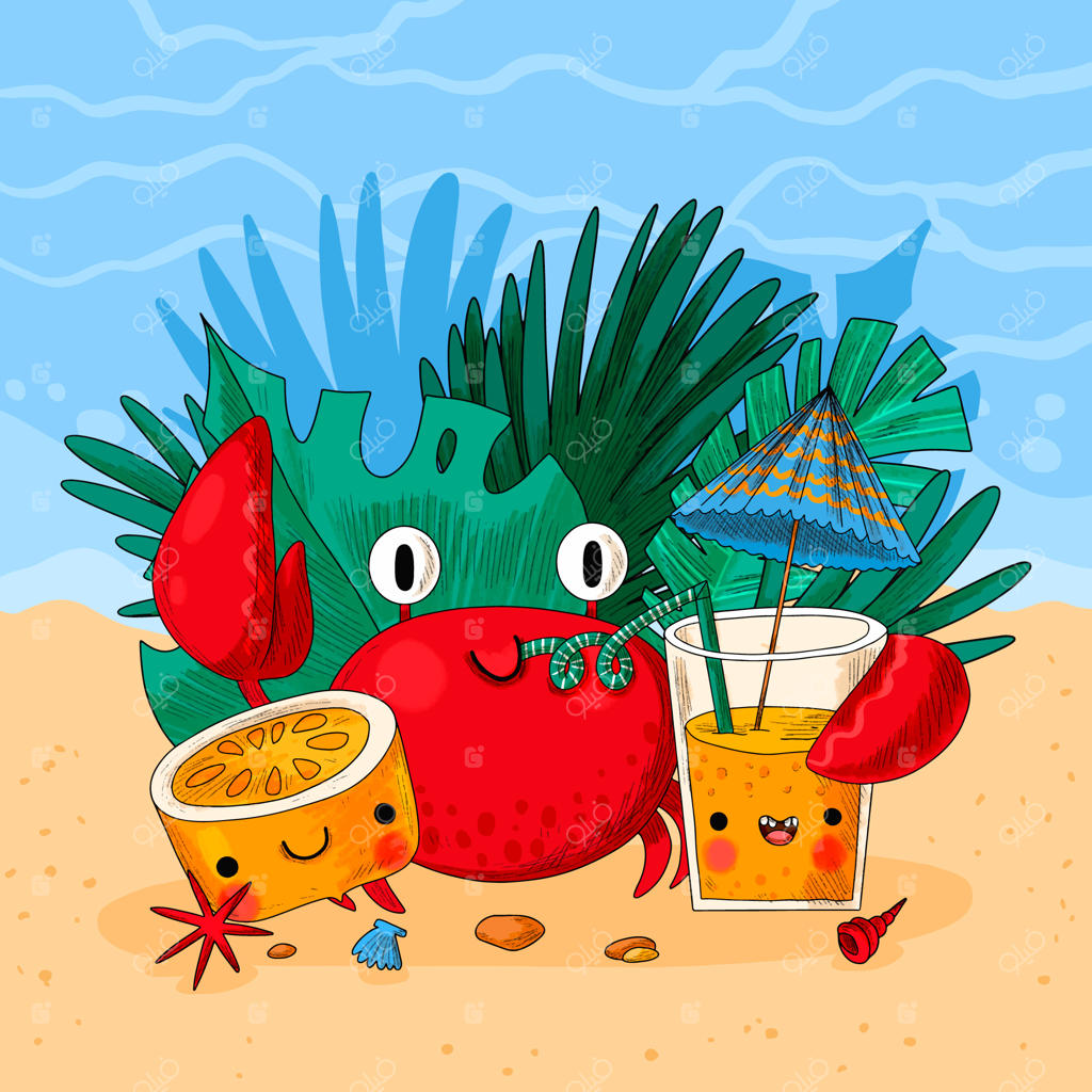 تصویرسازی دستی از تابستان