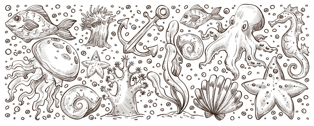 زندگی دریا و اقیانوس، گیاهان و جانوران زیر آب