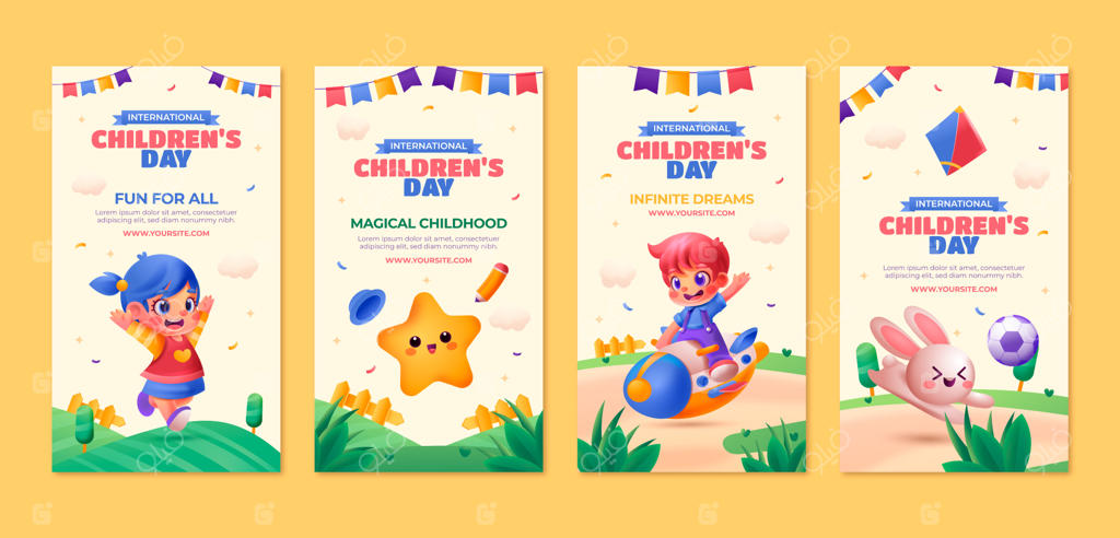 مجموعه استوری اینستاگرام برای جشن روز جهانی کودک