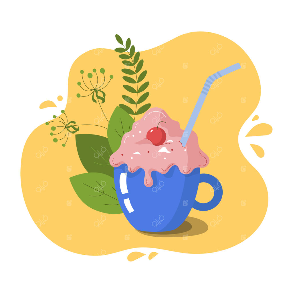 فنجان دسر با کرم سوفله