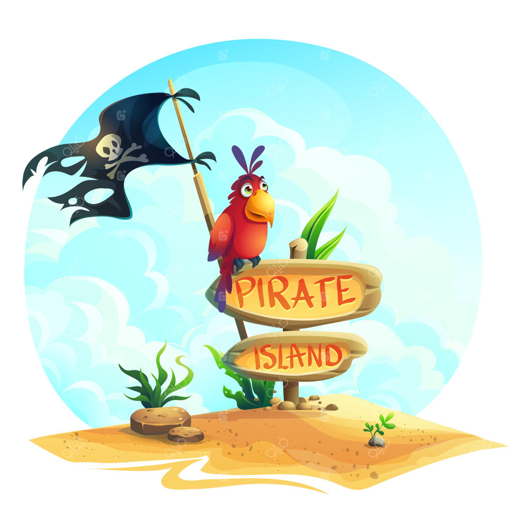 طوطی بر روی تپه‌ای از شن زیر ابرها