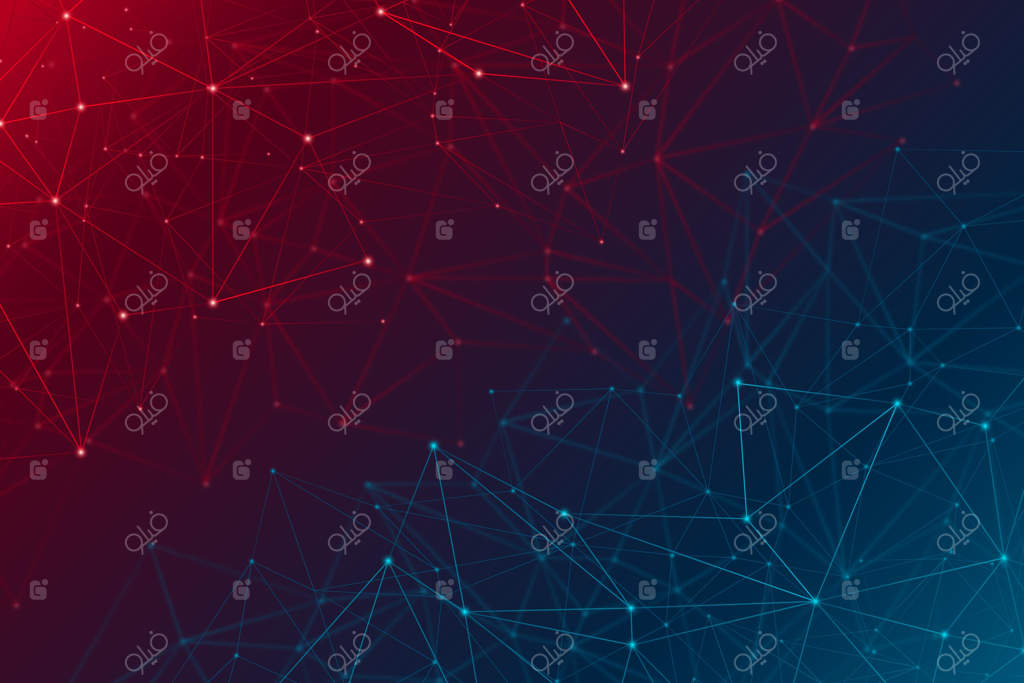 زمینه اتصال شبکه با طیف رنگی