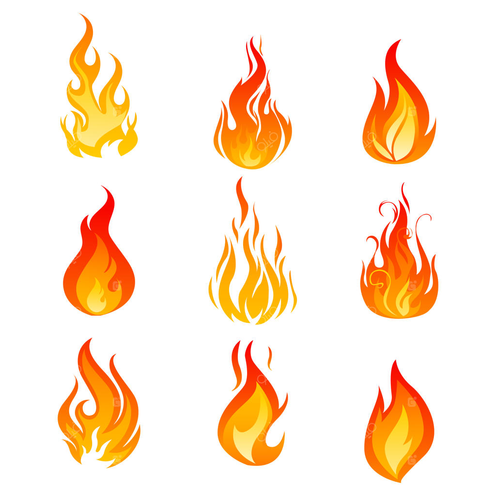 مجموعه تصویرسازی وکتور شعله رایگان