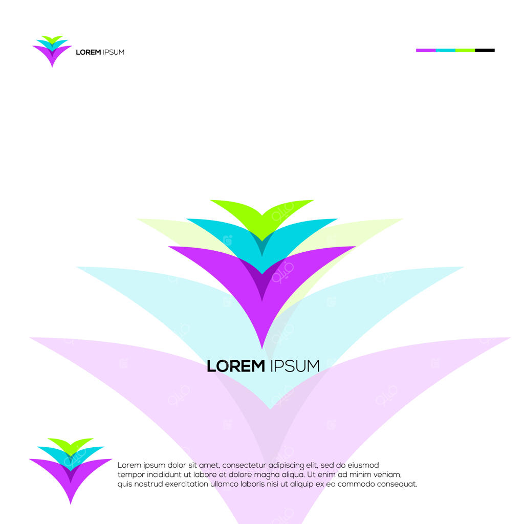 ایده طراحی لوگوی چشمه رنگارنگ