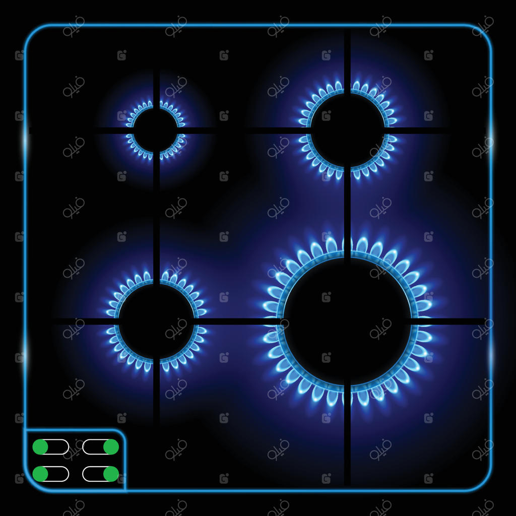 نمای بالای اجاق گاز