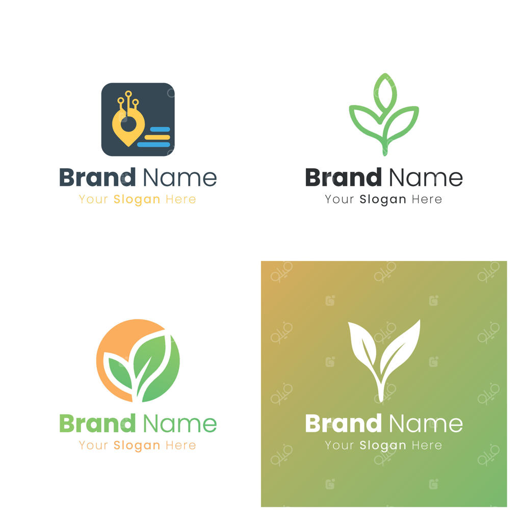 مفاهیم خلاقانه طراحی لوگو با نمایش عناصر طبیعی و زیبایی‌شناسی مدرن برای توسعه هویت برند