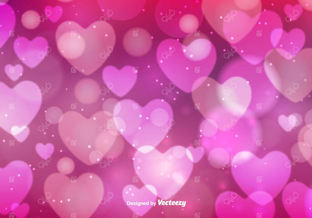 پس‌زمینه برداری بوکه قلب‌ها